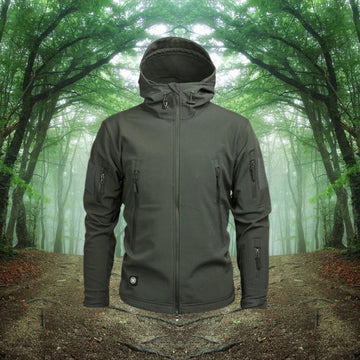 Herr vinter-hoodjacka - multi-ficka-utility-stil