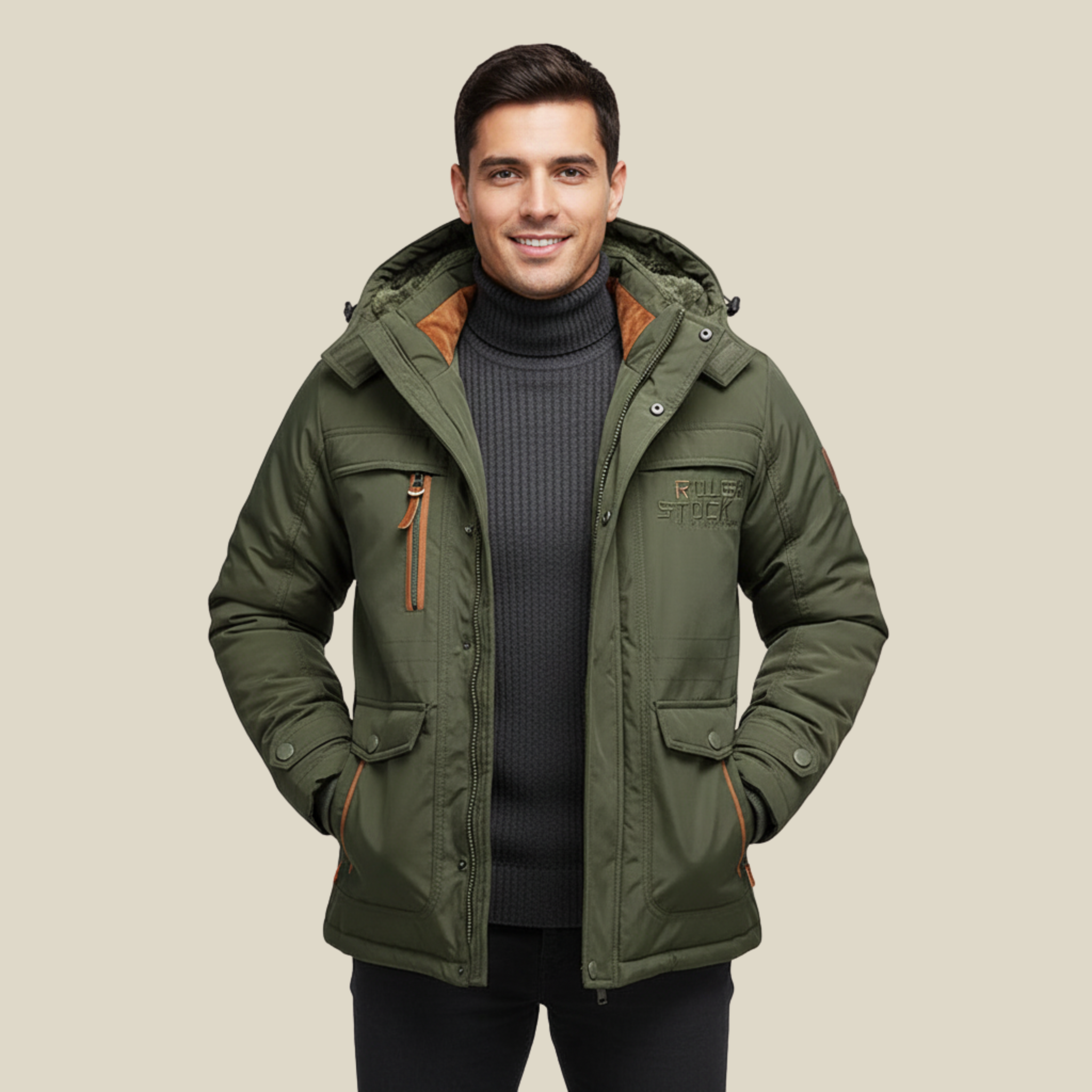 Herren Wasserdicht Winterjacke - Mit Kapuze und mehreren Taschen