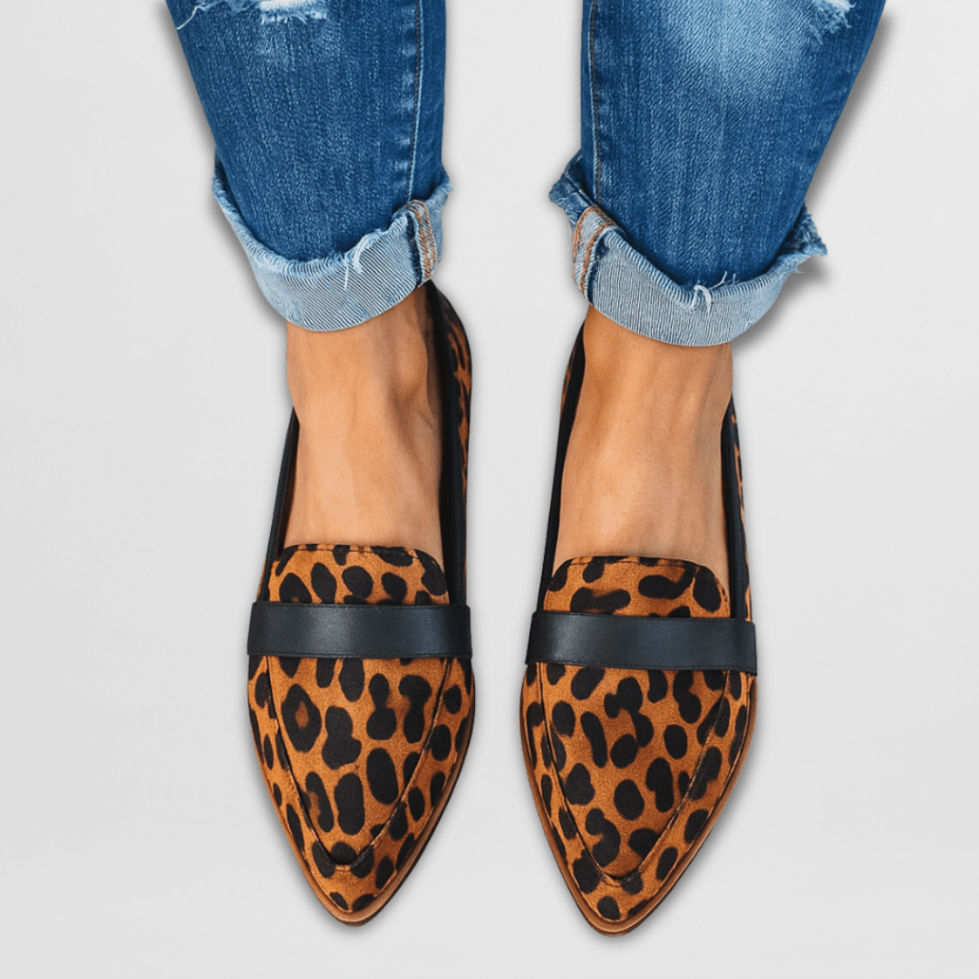 Damen Wildleder Loafer Spitze Zehenpartie Flache Sohle Büro