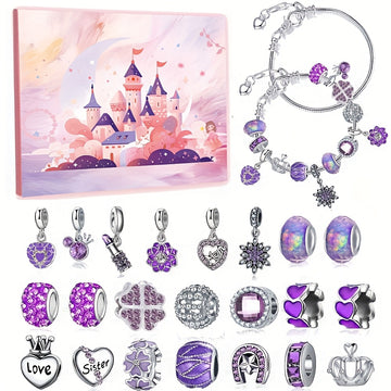 Damen DIY Armband-Herstellungs-Set - Perlen & Charms Adventskalender