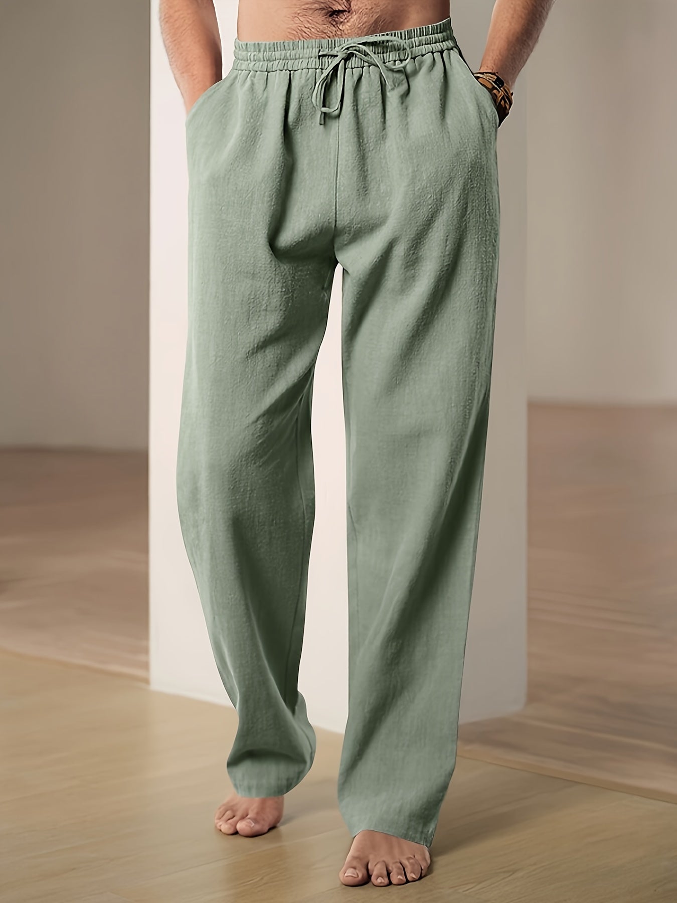 Locker geschnittene Hose mit Kordelzug für Herren