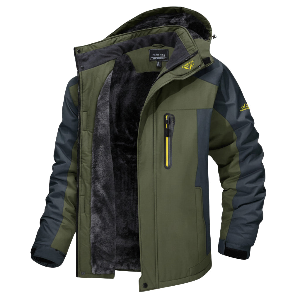 Men's Winter Hooded Jacket - Waterproof & Multi-pocket