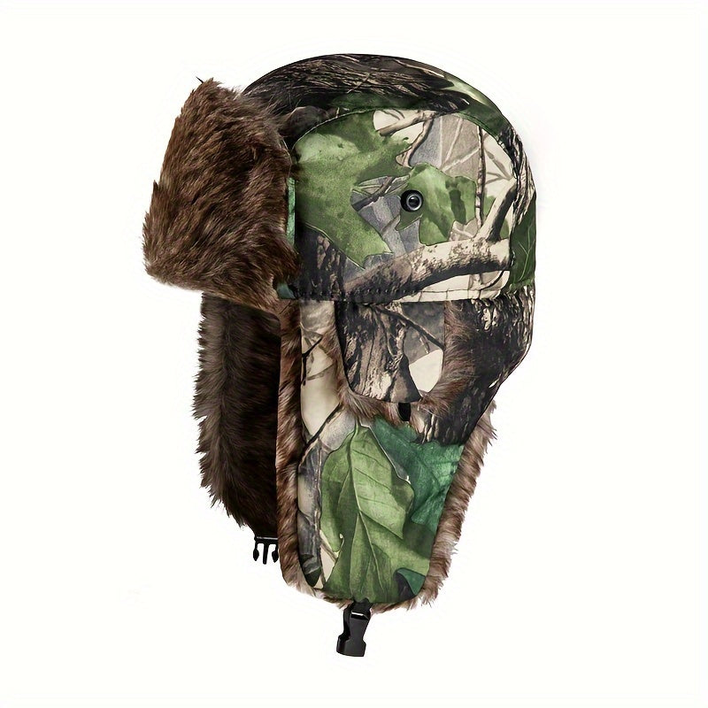 Gorro trampa unisex de camuflaje – Suave forrado con orejeras elásticas