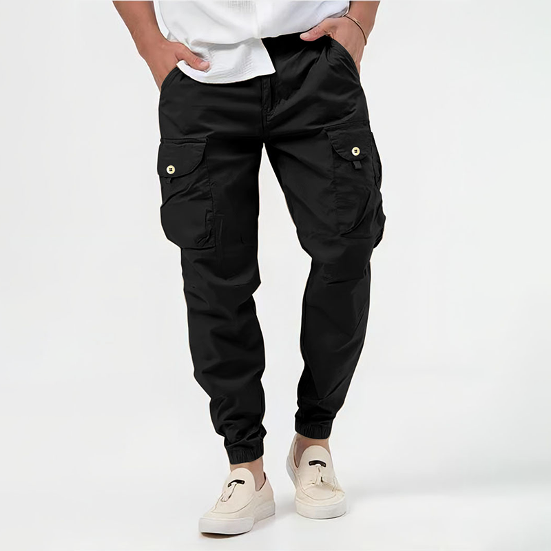 Men's Tapered Fit Cargo Pants - Casual & with Multiple Pockets