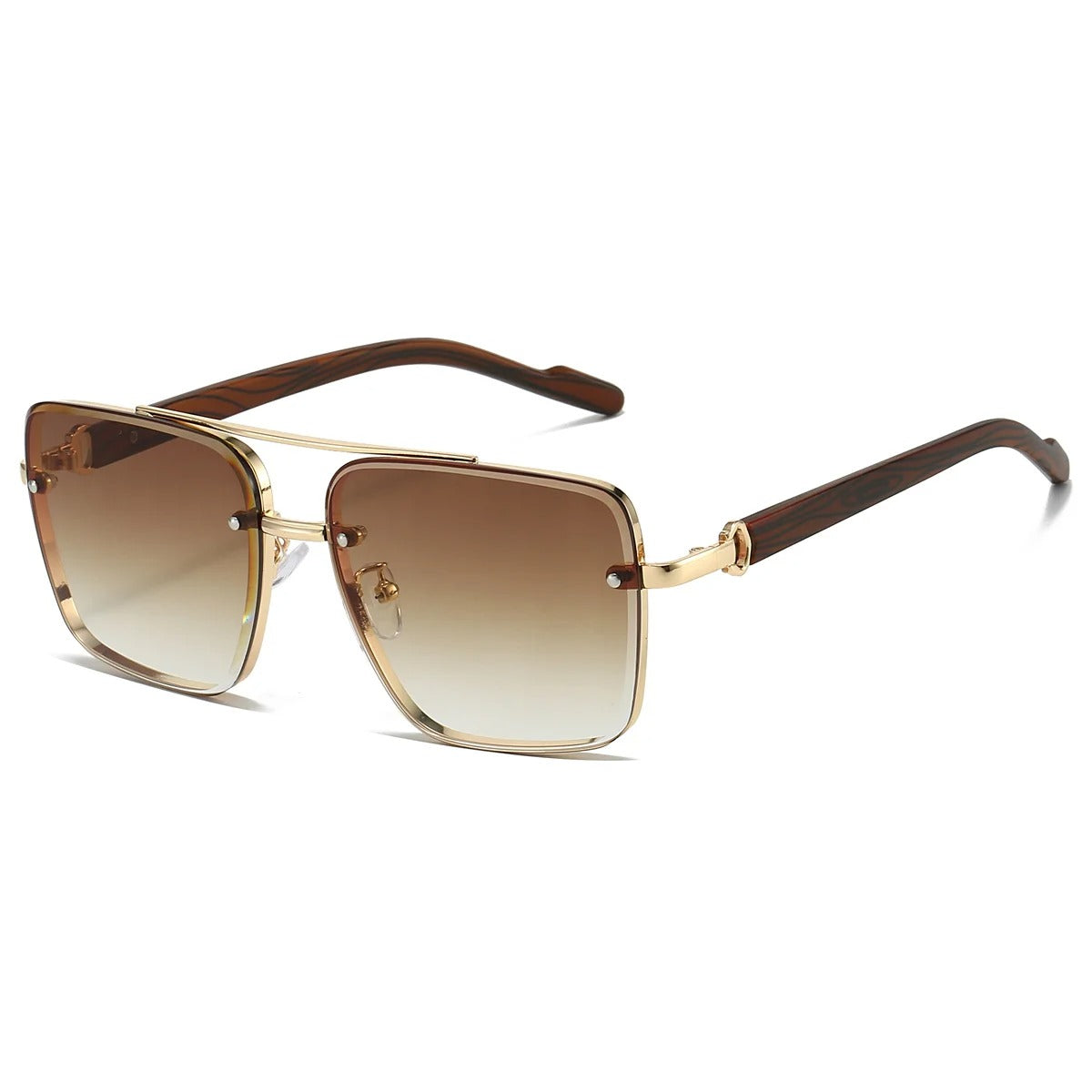 Herren Aviator Sonnenbrille UV400 Schutz Und Verlaufgläser