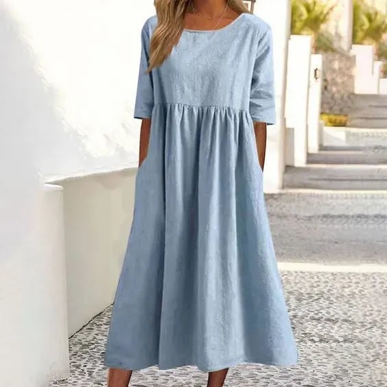 Stilvolles Vintage-Baumwollkleid für Damen | Emilia