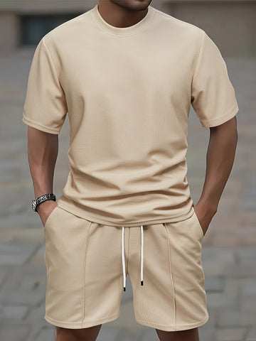 Herren Waffelstrick Lounge Set – Ultra-Bequem mit lockerer Passform
