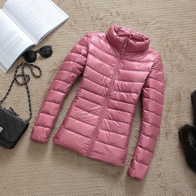 Women's hooded puffer jacket - cozy outerwear