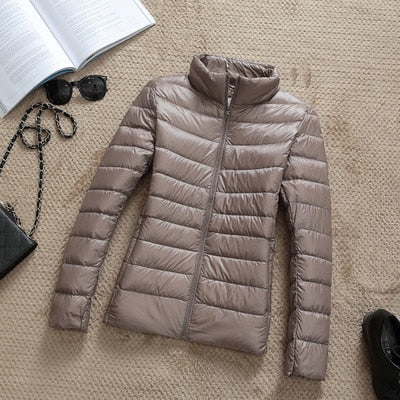Women's hooded puffer jacket - cozy outerwear