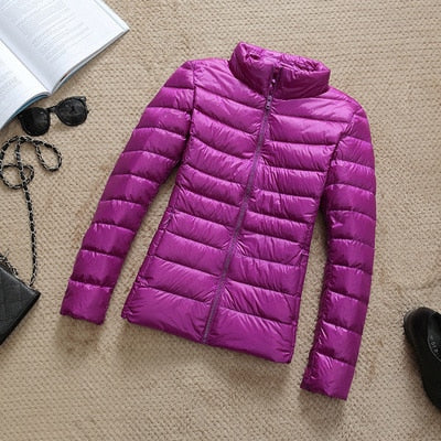 Women's hooded puffer jacket - cozy outerwear