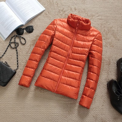 Women's hooded puffer jacket - cozy outerwear