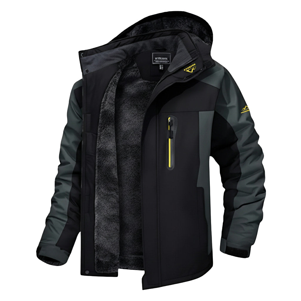 Men's Winter Hooded Jacket - Waterproof & Multi-pocket