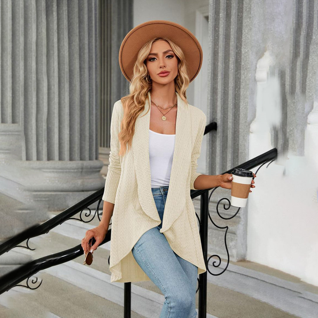 Women's knit cardigan – open front style