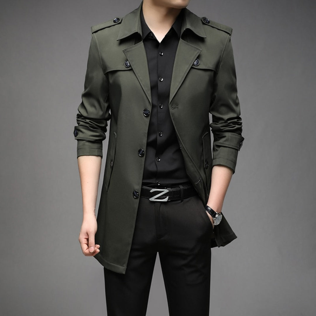 Herren Stylischer Trenchcoat - Slim-Fit-Stil