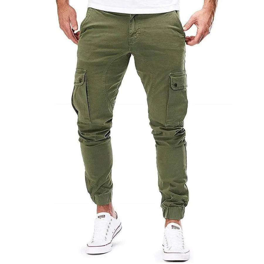 Herr-kordelzug-cargobyxa - slim-fit-jogger-stil