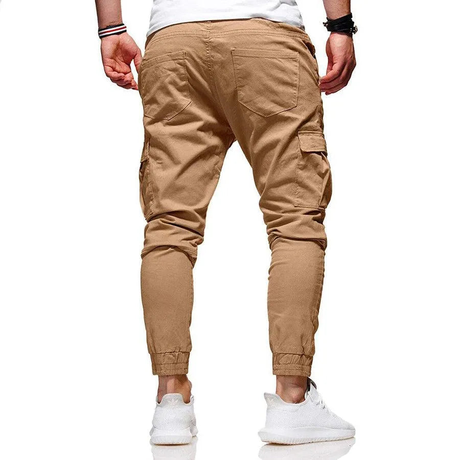 Herr-kordelzug-cargobyxa - slim-fit-jogger-stil