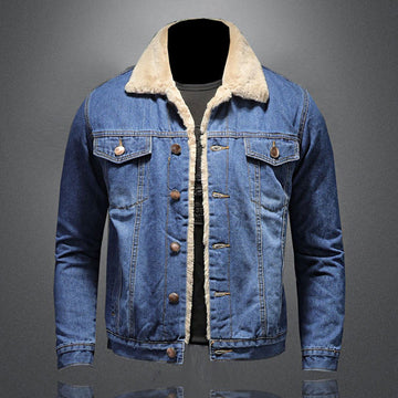 Herren Stilvolle Jeansjacke - Warm gefüttertes Design