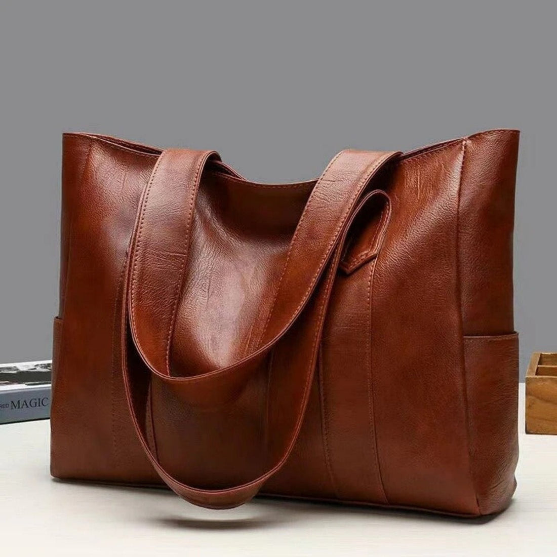 Damen Vintage Leder Tote bag- Klassisch & Geräumig