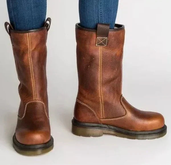 Vintage-Stil Stiefel mit Pelzfutter für Damen | Clara