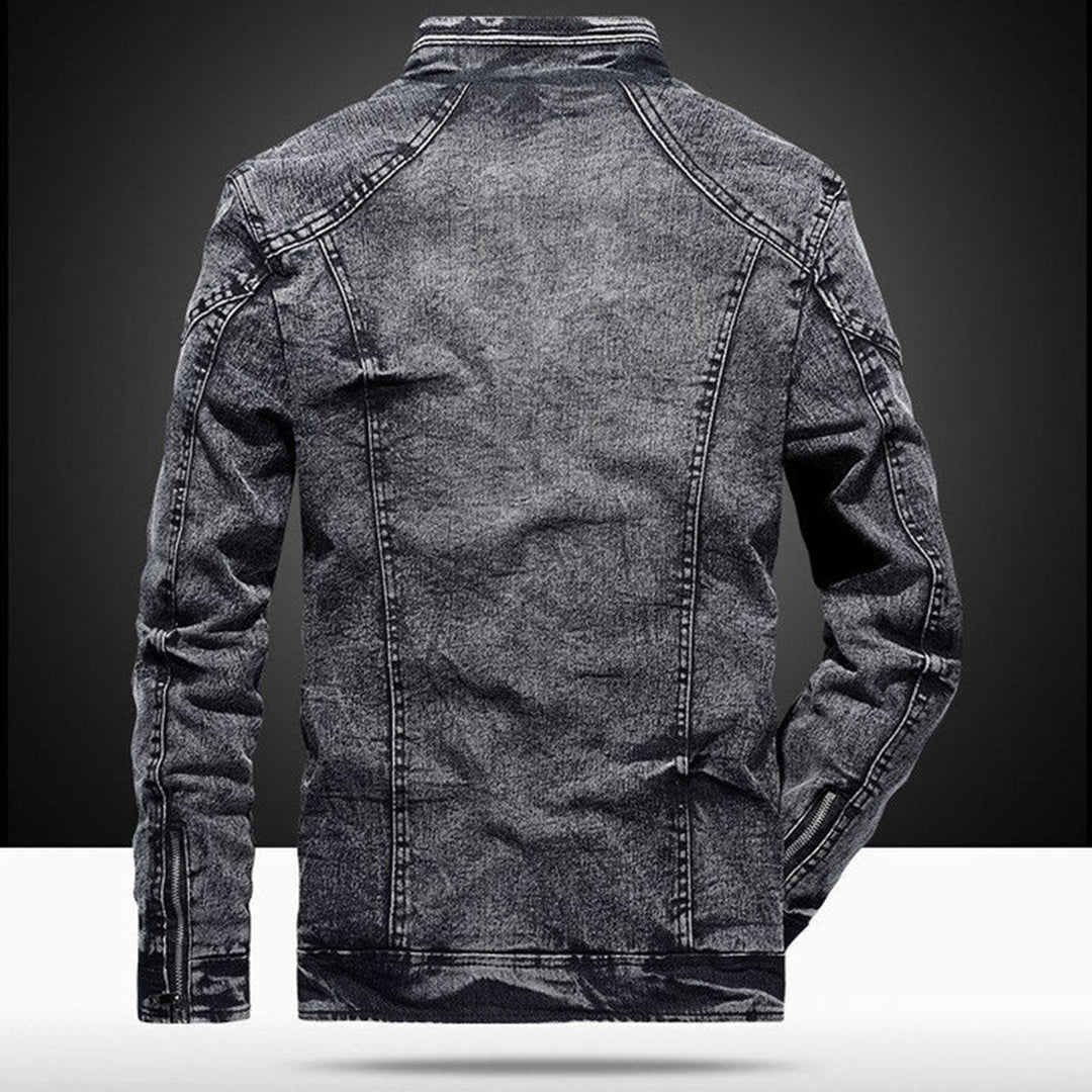 Men's Robust Denim Jacket - Slim Fit Style