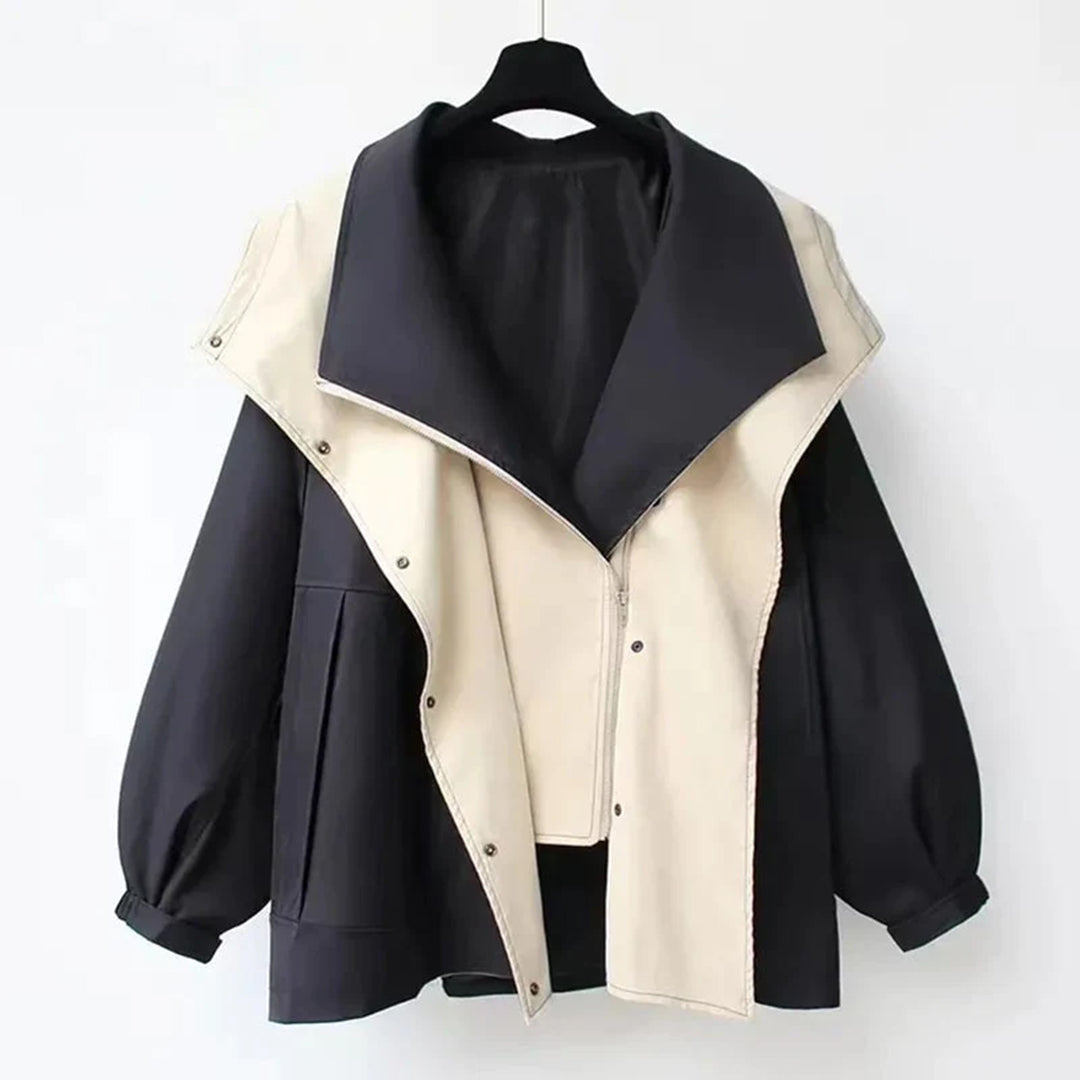 Women's Oversized Trench Coat – Windproof with Double Collar