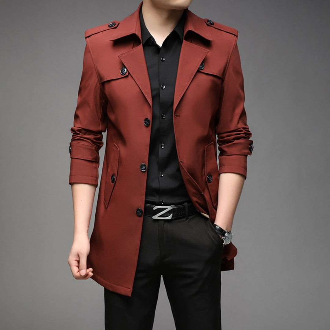 Herren Stylischer Trenchcoat - Slim-Fit-Stil