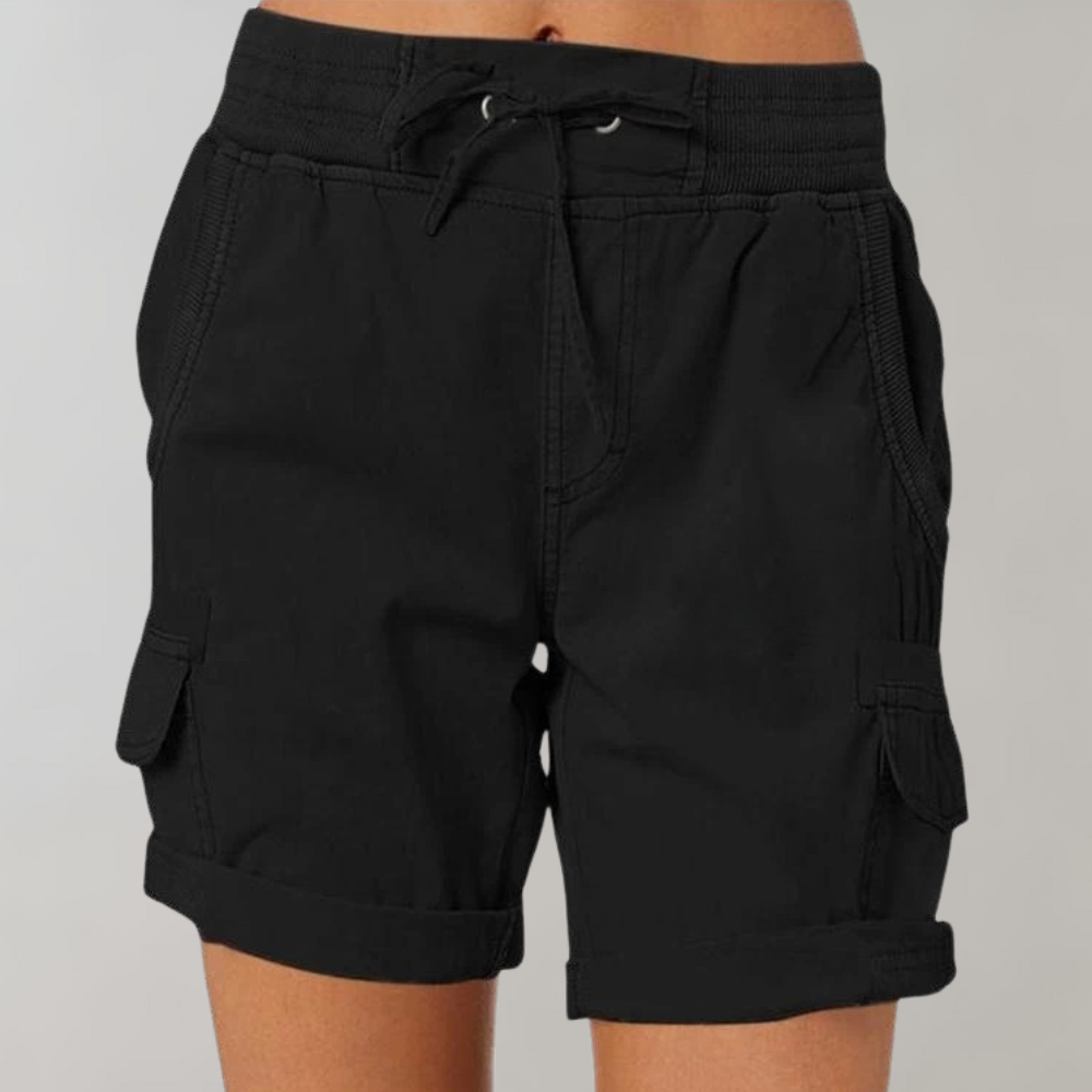 Women's Cargo Shorts - High-Waist & Multi-Pocket