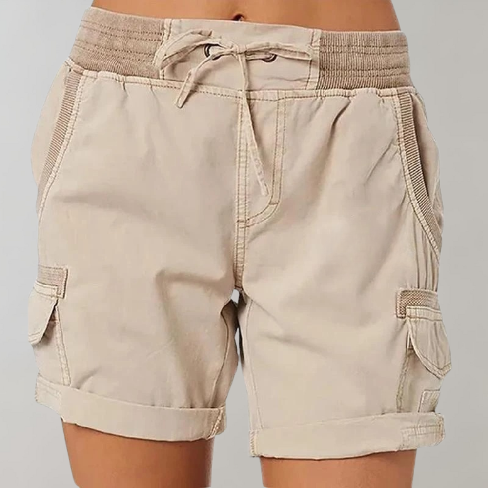 Women's Cargo Shorts - High-Waist & Multi-Pocket