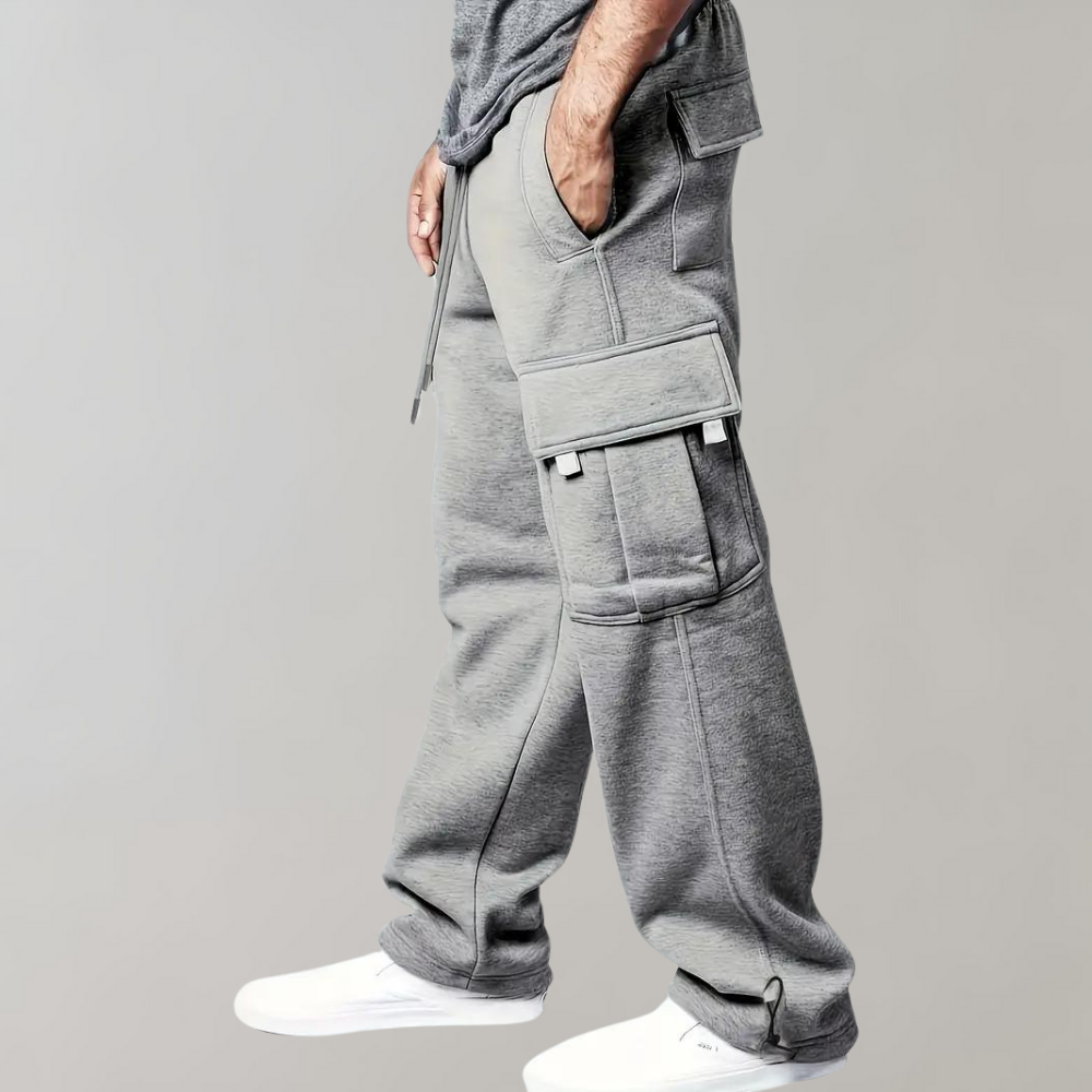 Herren Wide-Leg Cargo Joggers - Entspannte Passform mit Taschen