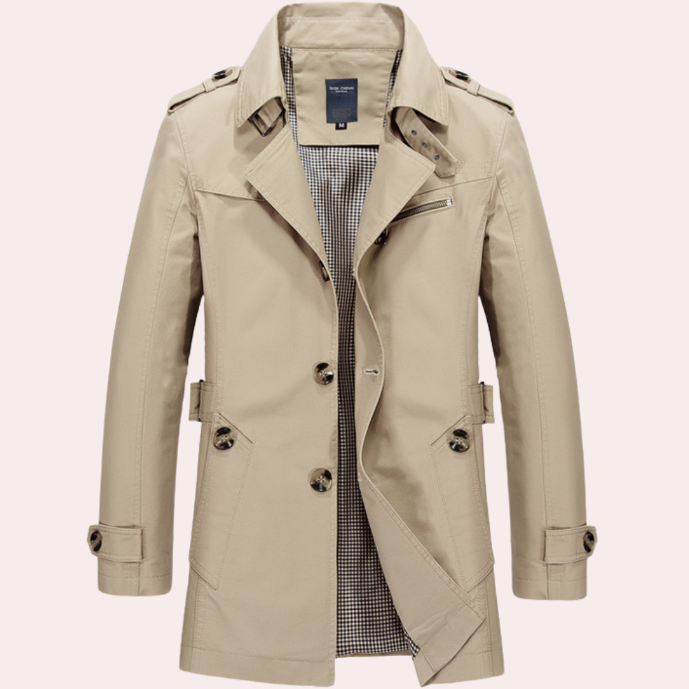 Men's Waterproof Trench Coat – Stylish Outerwear