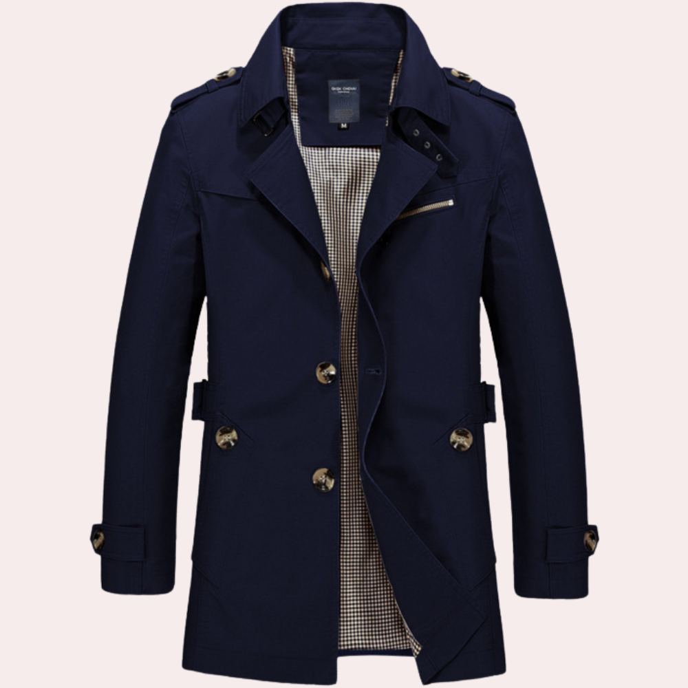 Herren Wasserdichter Trenchcoat – Stilvolle Oberbekleidung