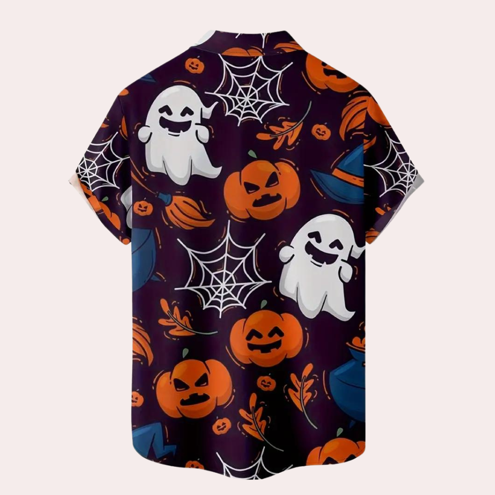 Men's Purple Creepy Graphic Shirt - Halloween Costume