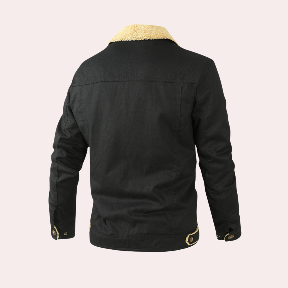 Men's bomber jacket in vintage style - soft lining outerwear