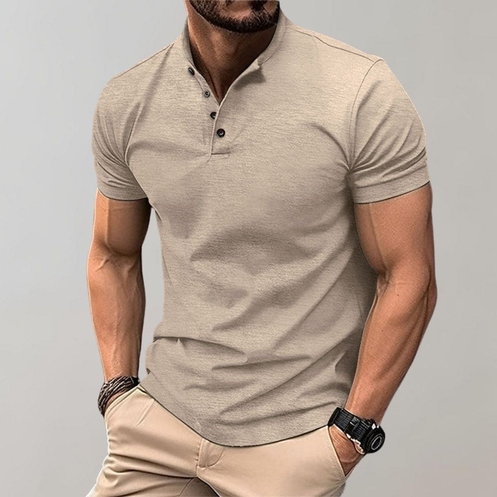 Herren Poloshirt - Schmale Passform mit Stehkragen
