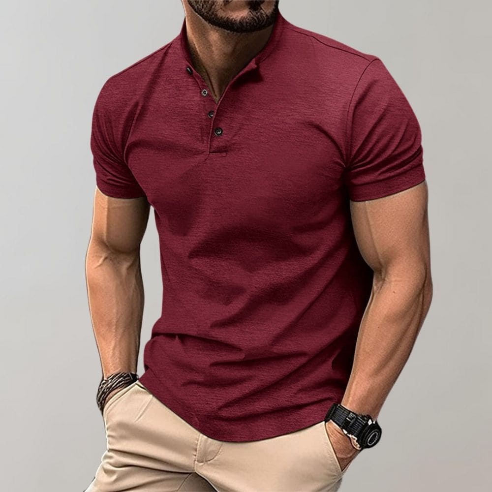Herren Poloshirt - Schmale Passform mit Stehkragen