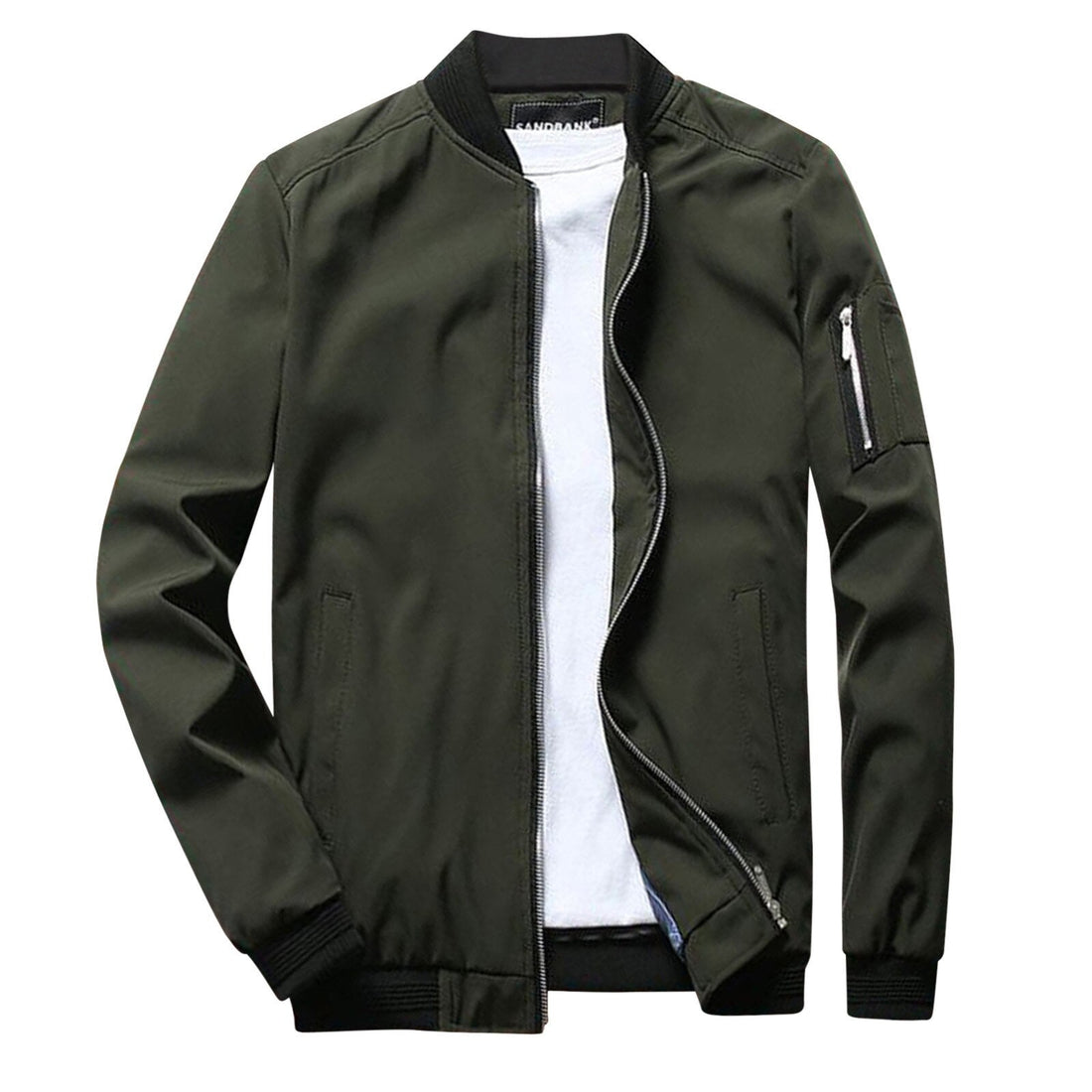 Men's Light Bomber Jacket - Zipper Outerwear