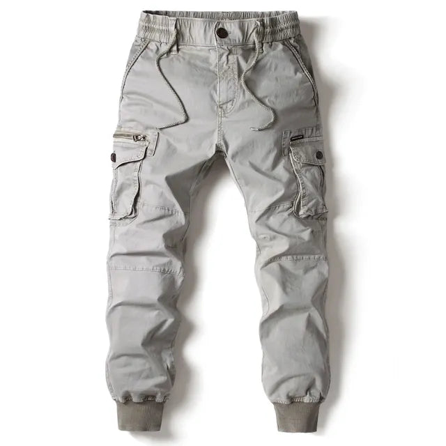 Men's Cargo Jogger Pants - Cuffed Multi-Pocket Pants