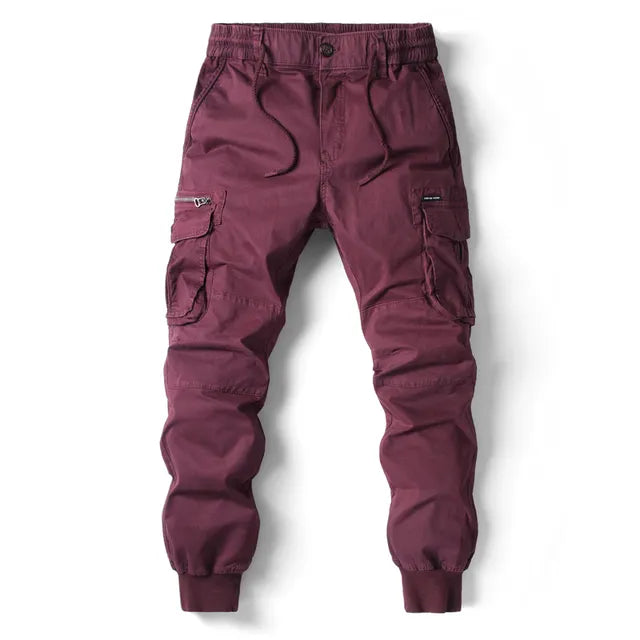 Men's Cargo Jogger Pants - Cuffed Multi-Pocket Pants