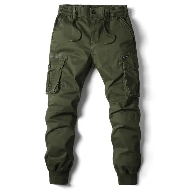 Men's Cargo Jogger Pants - Cuffed Multi-Pocket Pants
