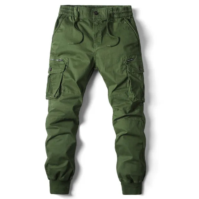 Men's Cargo Jogger Pants - Cuffed Multi-Pocket Pants