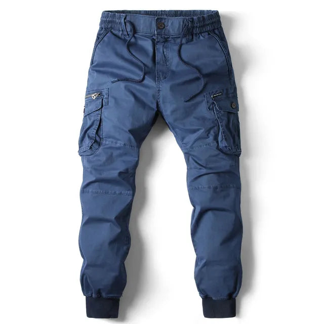 Men's Cargo Jogger Pants - Cuffed Multi-Pocket Pants