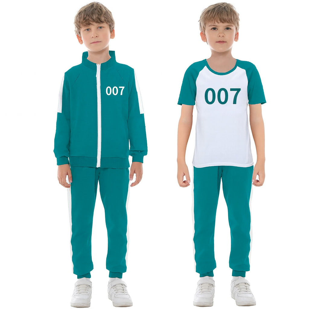 Kinder Halloween Sportanzug Kostüm - Trainingsjacke, T-Shirt und Jogginghose