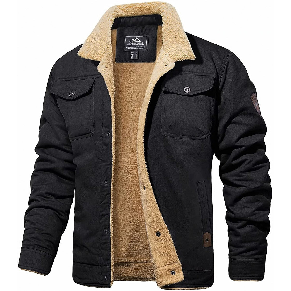 Men's bomber jacket in vintage style - soft lining outerwear