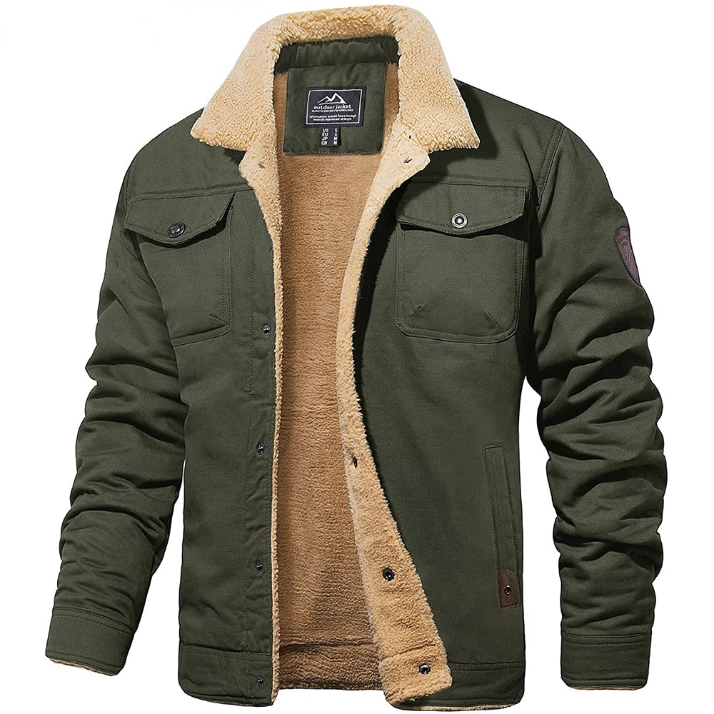 Men's bomber jacket in vintage style - soft lining outerwear
