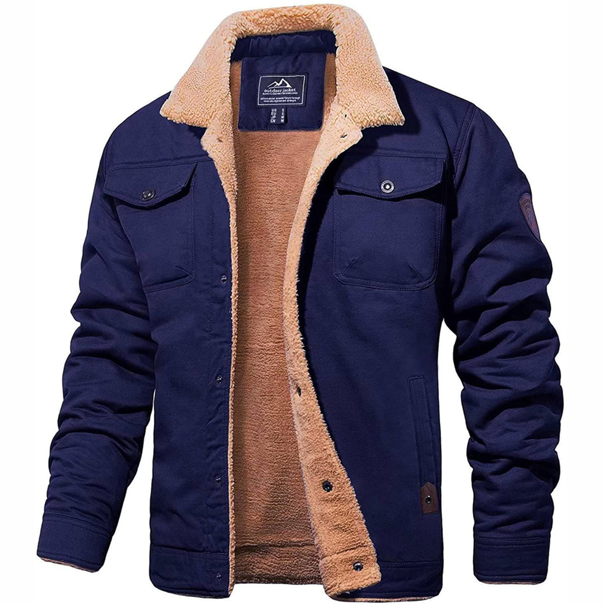 Men's bomber jacket in vintage style - soft lining outerwear