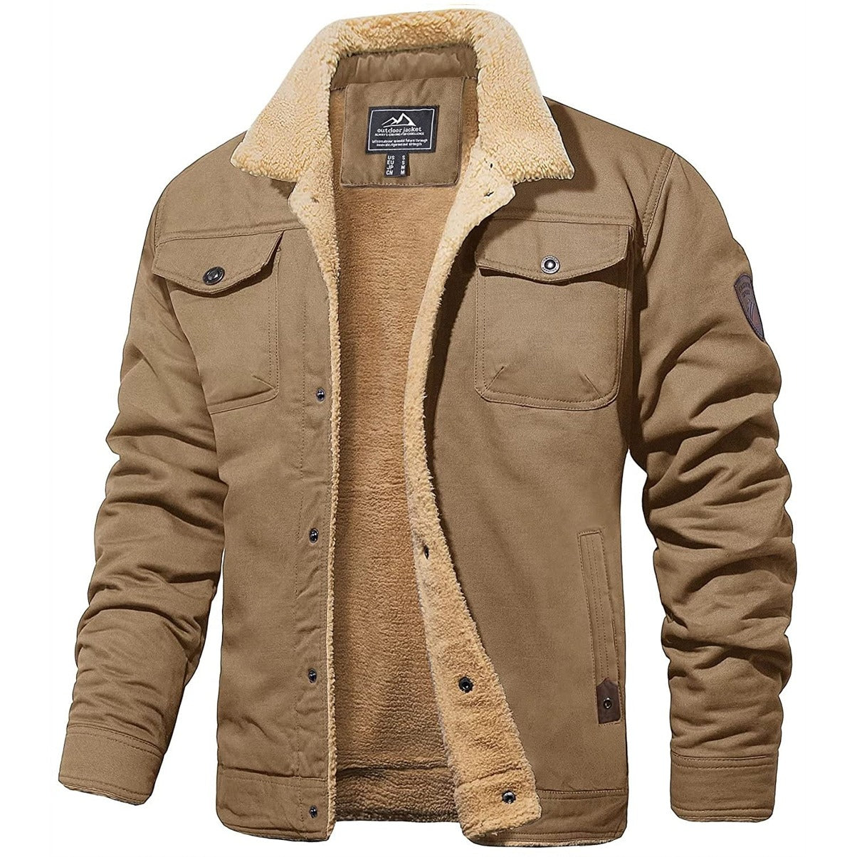 Men's bomber jacket in vintage style - soft lining outerwear