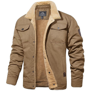Men's bomber jacket in vintage style - soft lining outerwear
