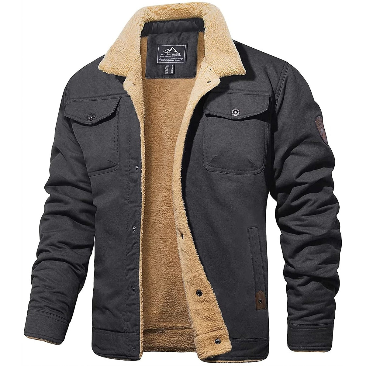 Men's bomber jacket in vintage style - soft lining outerwear