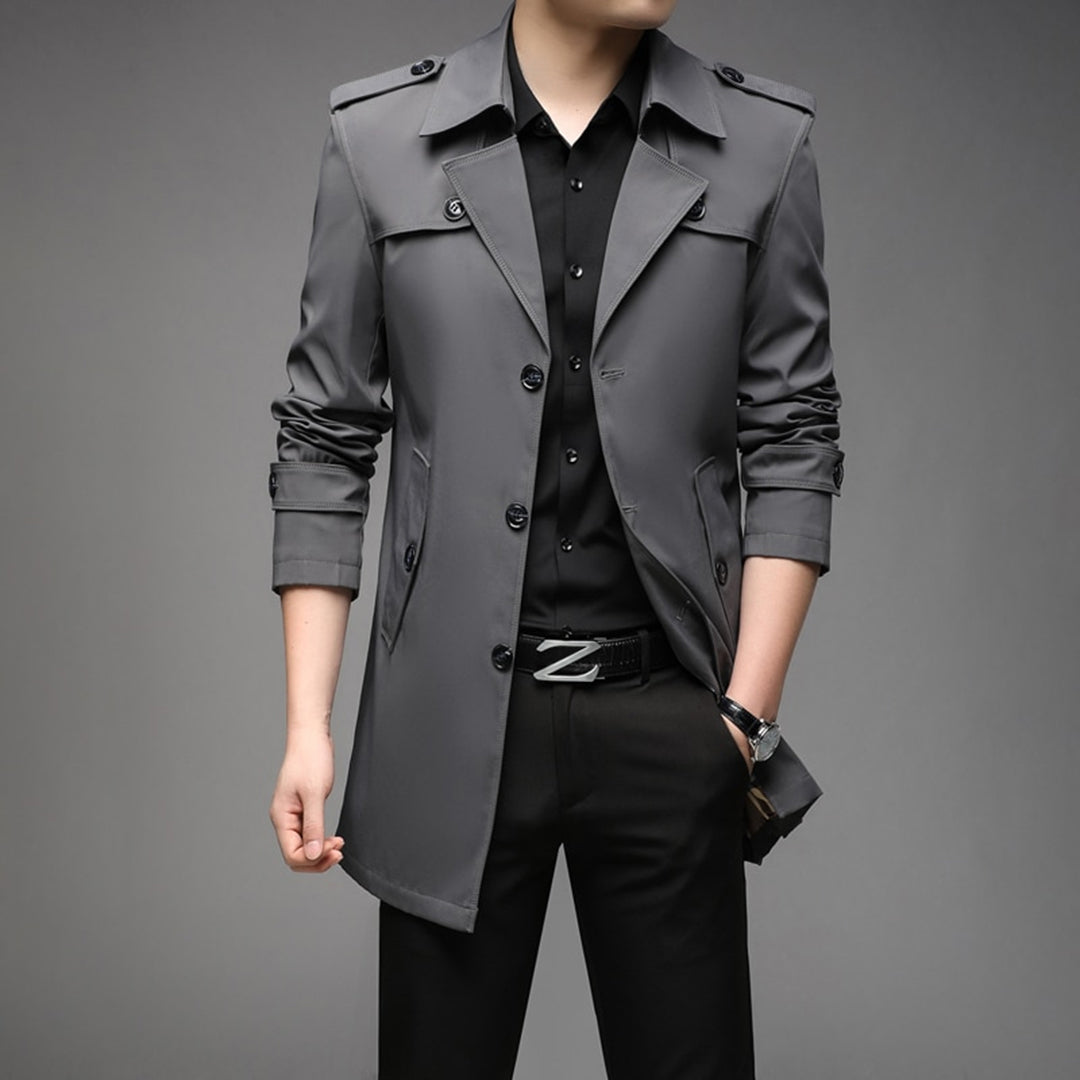 Herren Stylischer Trenchcoat - Slim-Fit-Stil