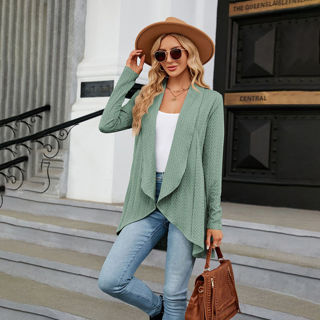 Women's knit cardigan – open front style